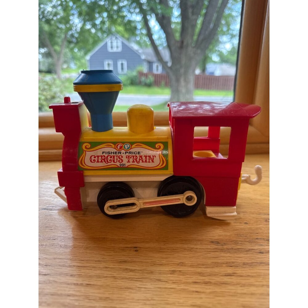 Vintage Fisher Price Circus Train 991 Colorful Toy Locomotive 1970s